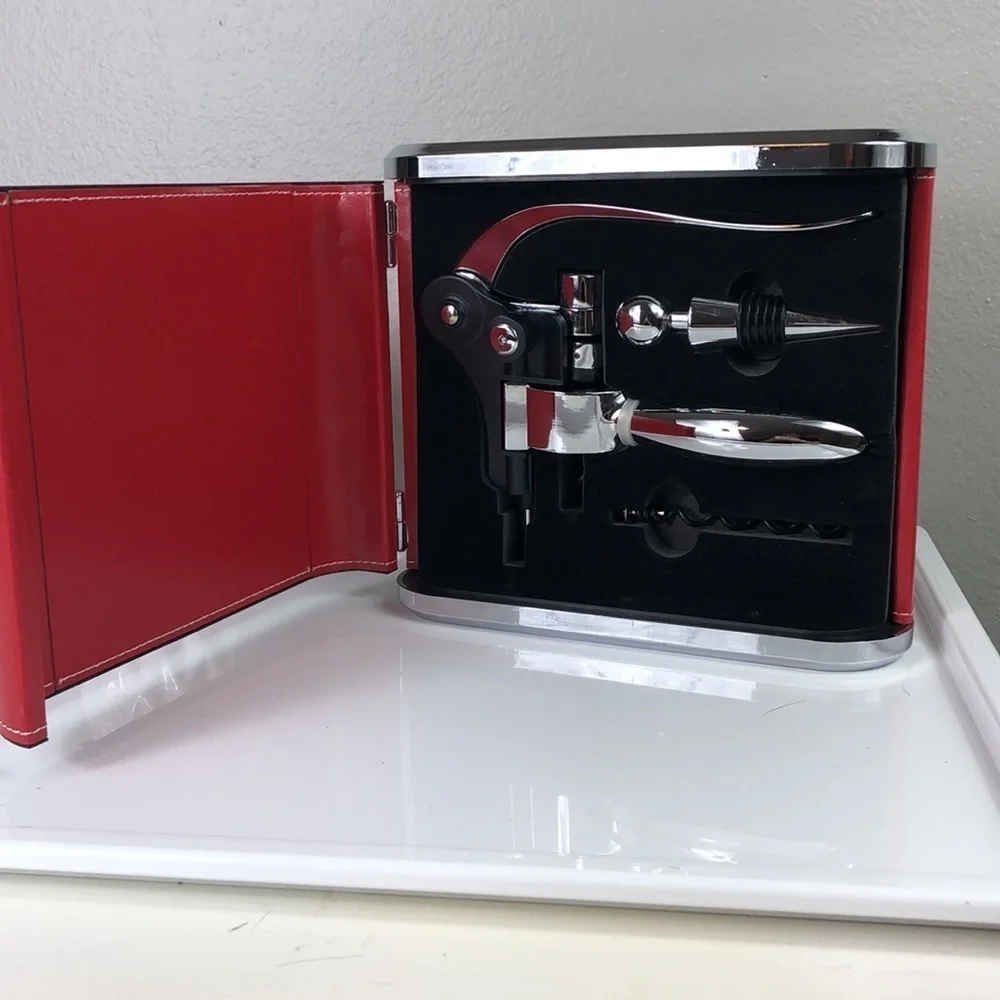 Wine Valet Kit Wine Opener Stopper Case Bar Accessory